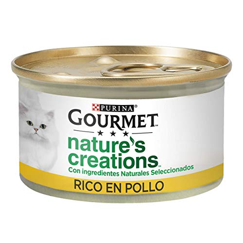 Purina Gourmet Nature s Creations Natürliches Nassfutter für Katzen mit Huhn 24 Dosen 85 g