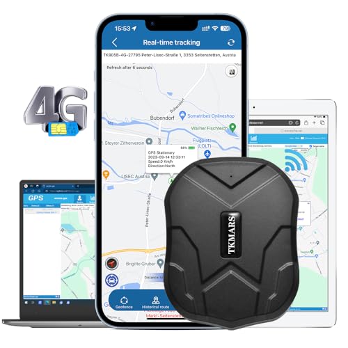 TKMARS TK905 Auto 4G GPS-Tracker 5000mAh-Akku funktioniert über SMS APP Webplattform ohne ABO Verschiedene Alarmmodi magnetisches Ortungsgerät geeignet für Fahrzeug LKW Flotte