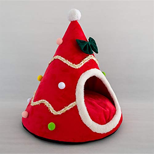  Süße Zelt Liefert Weihnachtsbaumform Weiche gemütliche Warme Schlafmatte Red Size D55xH65cm