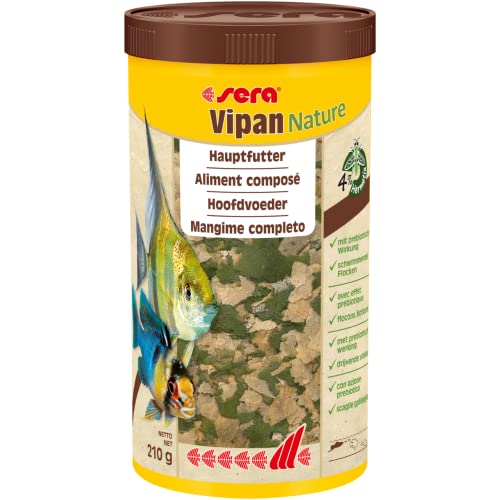 sera Vipan Aquarium Flocken 1000ml Wirkt präbiotisch Insektenmehl Weniger Algen Dank Flakes Hauptfutter sehr hoher Verwertbarkeit Made in Germany
