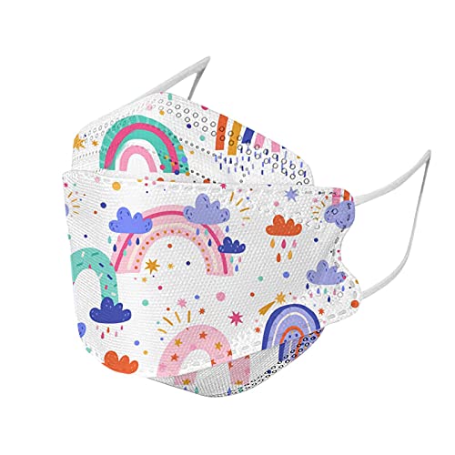 Ynipajk 10 Stücke Einfarbig Wunderschönen Fischform Staubdicht 3D Faltbar Atmungsaktiv Mund Nasen Junge Mädchen 007 One Size