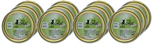 catz finefood Katzenfutter nass feine Filets No. 405 Pute Lachs in Jelly - getreidefreies Nassfutter für Ihre Katze ohne Zucker - Katzennassfutter vom Feinste in Gelee 85 g 12er Pack