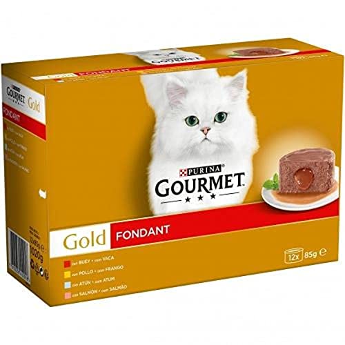 Purina Gourmet Gold Fondant Nassfutter für Katzen Sortiment 12 Dosen 85 g