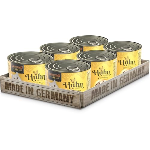 LEONARDO Huhn extra Filet 6 x 200g Huhn extra Hühnerfilet Nassfutter mit extra Filet Getreidefrei mit extra hohem Fleischanteil