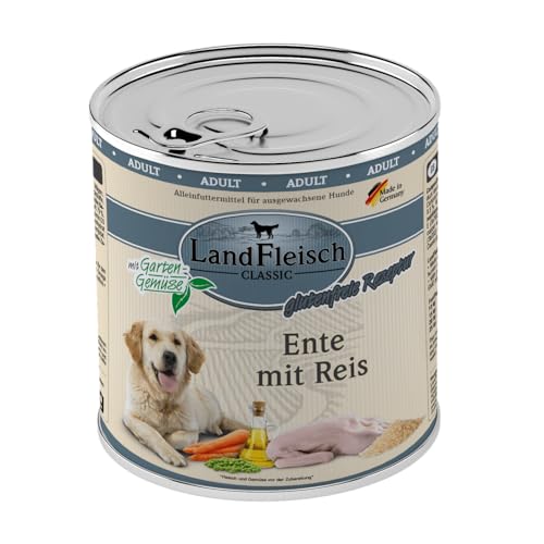 Landfleisch Dog Classic Ente mit Reis Gartengemüse 6X 800g