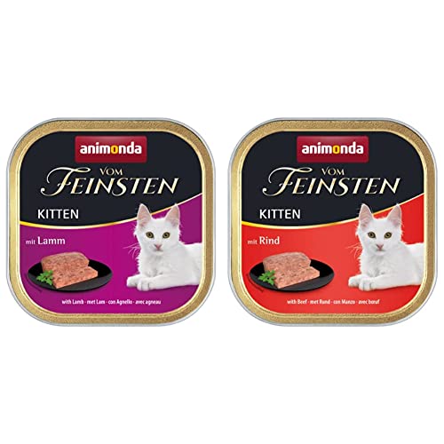 animonda Vom Feinsten Kitten Nassfutter für wachsende Katzen im ersten Lebensjahr mit Lamm 32 x 100 g Kitten Nassfutter für wachsende Katzen im ersten Lebensjahr mit Rind 32 x 100 g