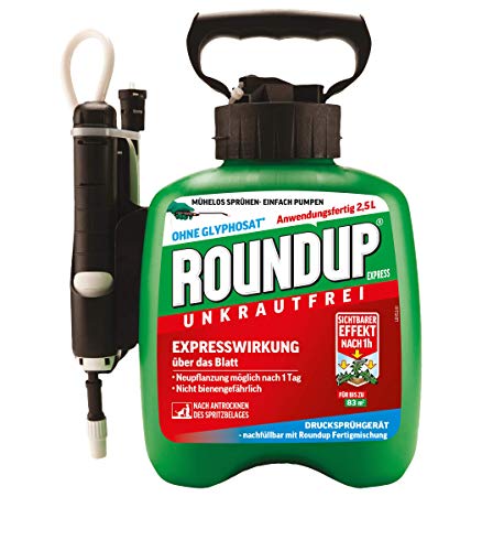Roundup Express Fertigmischung im zur Bekämpfung Unkräutern Gräsern im Garten 2 5 L