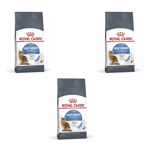 ROYAL CANIN Light Weight Care 3er Pack 3 x 400 g Trockenfutter für Katzen Zur Unterstützung übergewichtiger Katzen Enthält Eisen Mangan und Zink Gewichtskontrolle