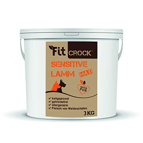  Fit Crock Hundefutter trocken Sensitive Lamm Maxi 3kg getreidefrei