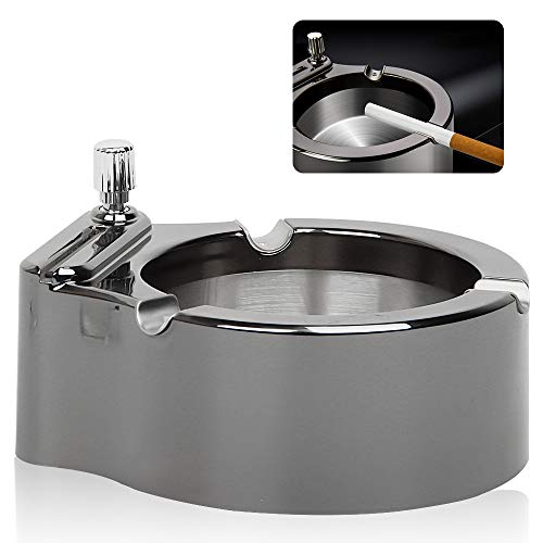 ZoneYan Retro Metall Aschenbecher Aschenbecher mit Feuerzeug Aschenbecher Metall Streichholz Multifunktions Aschenbecher Retro Metall Aschenbecher Zehntausend Match Feuerzeug Phantasie Geschenk