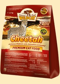 Cheetah Trockenfutter fÃ¼r Katzen mit Wild 500g Packung Wildcat