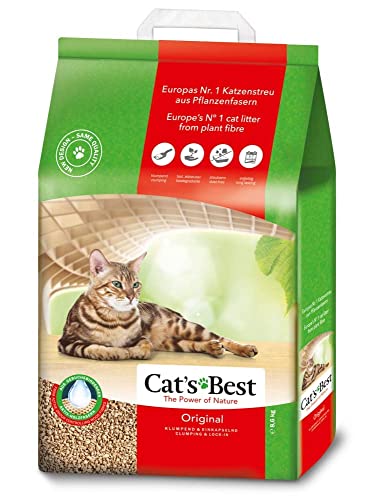 Cat s Best Original Katzenstreu 100 % pflanzliche Katzen Klumpstreu mit maximaler Saugkraft bekämpft Gerüche natürlich aktiv 8 6 kg 20 l
