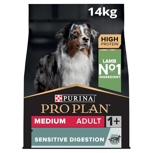 Pro Plan Medium Adult Sensitive Digestion Hundefutter trocken reich an Lamm 1er Pack 1 x 14 kg