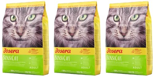 JOSERA SensiCat 3 x 2 kg Katzenfutter mit extra verträglicher Rezeptur Super Premium Trockenfutter für ausgewachsene und empfindliche Katzen 3er Pack