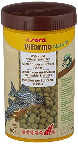 sera Viformo Nature 250 ml   Futtertabletten Welse 4% Gammarus vitaminreichen Seealgen Fischfutter fürs Aquarium sehr hoher Futterverwertbarkeit somit weniger Algen
