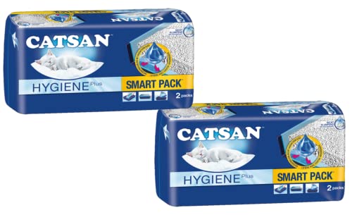 CATSAN Smart Pack Nichtklumpende Katzenstreu auf saugfähigem Vlies 2 Packungen mit 4 Packs 16L 4x 4L