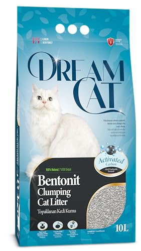 Dream Cat Katzenstreu mit Aktivkohle- Feine Klumpstreu aus Bentonit