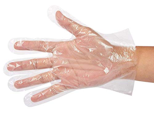POKAR Einweg Handschuhe 500 Stück Dünne Umweltfreundlich Mehrzweck Kunststoff Reinigung Handschuhe Transparent Einweghandschuhe Einmalhandschuhe Folienhandschuhe