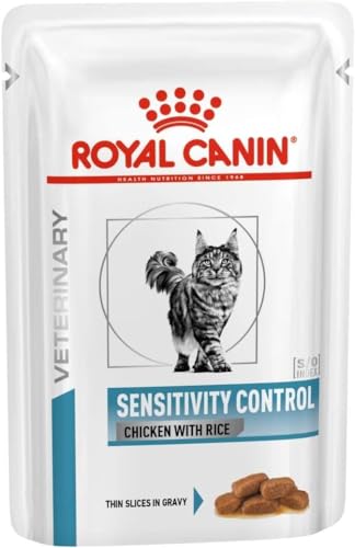 Royal Canin Veterinary Sensitivity Control 12 x 85 g Diät-Alleinfuttermittel für ausgewachsene Katzen Zur Minderung von Nährstoffintoleranzerscheinungen Stückchen in Soße
