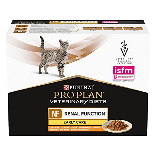PRO PLAN VETERINARY DIETS NF Renal Function Early Care 10 x 85 g Diät-Alleinfuttermittel für ausgewachsene Katzen im Frischebeutel Zur Unterstützung der Nierenfunktion
