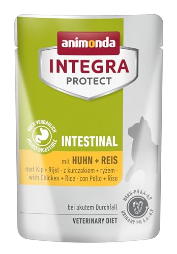 INTEGRA PROTECT Katzenfutter nass Intestinal mit Huhn Reis 24 x 85g vom Tierarzt empfohlen bei Harnsteinen mit Veterinären entwickeltes Ergänzungsfutter für erwachsene Katzen von animonda