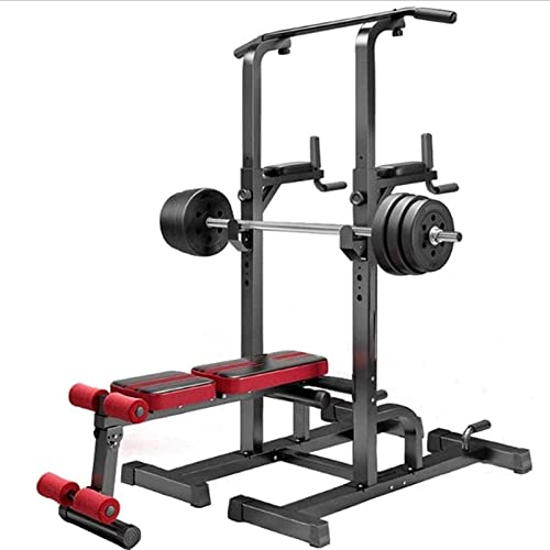 SmPinnaA Bench and Squat Rack Bankdrücken Fitnessgeräte Muskeltraining Flache Übung Reck Klimmzüge Gewichtheben Weiblich Männlich Verstellbare Hantelbank Ganzkörpertraining Hantelbank