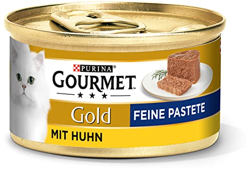PURINA GOURMET Gold Feine Pastete Katzenfutter nass mit Huhn 12er Packx 85g