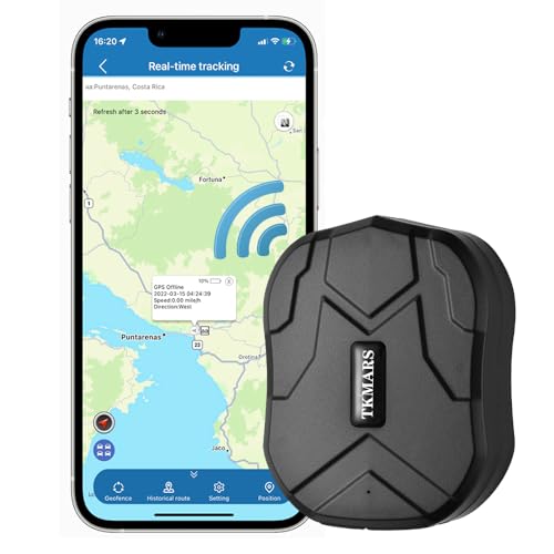 TKMARS TK905B GPS-Tracker für Auto 10000mAh Akku magnetischer Echtzeit GPS-Sender funktioniert über SMS APP Webplattform ohne ABO geeignet für Autos LKW Flotten