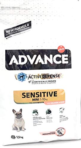  Affinity Sensitive Mini 1 5kg Kroketten Ideal für Hunde mit Empfindlichkeit der Verdauung Monoprotein Lachs