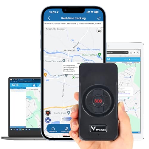 TKS2 Auto GPS-Tracker 5000mah APP Webplattform ohne ABO Magnetisch Echtzeit Ortungsgerät mit SOS und 2-Wege-Audio LKW Peilsender mit Temperaturüberwachung SIM-Karte erforderlich