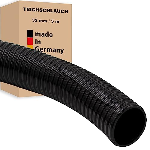 Teichschlauch - 32 mm 1 1 4 5 m - Pumpenschlauch Förderschlauch Spiralschlauch Pumpen Druckschlauch Saugschlauch - Made in Germany