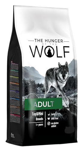 The Hunger of the Wolf Hundefutter für ausgewachsene Hunde kleiner und mini Rassen Yorkshire Shih Tzu Chihuahua Fein zubereitetes Trockenfutter mit Huhn und Lamm reich an Vitamin C - 3 kg