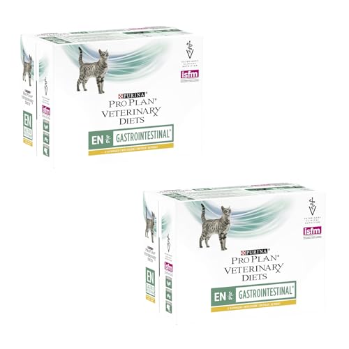 Purina Pro Plan Veterinary Diets EN GASTROINTESTINAL Doppelpack 2 x 10 x 85g Nassfutter für Adulte Sensible Katzen im Frischebeutel Bei gastrointestinalen Erkrankungen