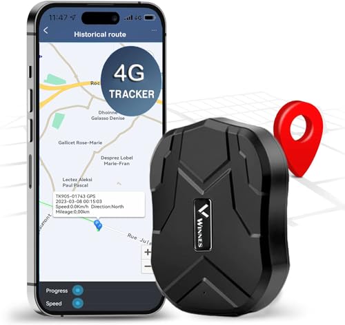 4G GPS Tracker Anti-Diebstahl GPS Locator 5000mAh IP65 wasserdichtes Echtzeit Tracking mit Vibrationsmotor Magnetische Aufladung mit kostenloser APP ohne ABO für Auto LKW Fahrrad