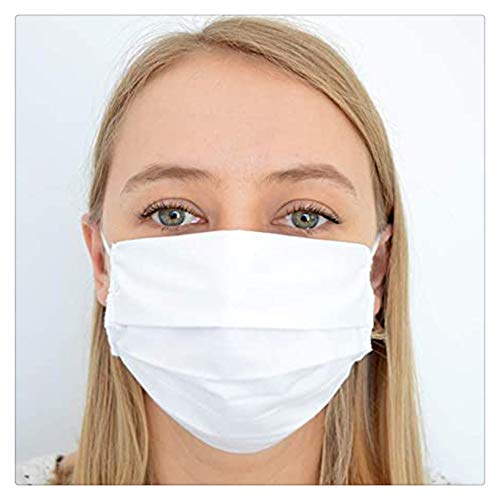 Unisex Masken Mode Waschbare Wiederverwendbar Maske Mundschutz Anti-Beschlag Anti-Staub Maske für Radfahren 5 pcs Weiß