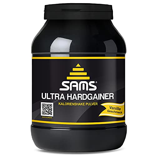 5000 Kalorien pro Tag Mass Weight Gainer mit Whey Protein Isolat Pulver Aufbaunahrung für maximale schnelle Gewichtszunahme Muskelaufbau Masseaufbau SAMS Ultra Hardgainer Vanille 1050 g