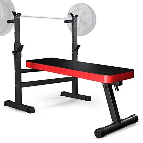 Hantelbank Verstellbar mit Ablage Kraftstation Fitnessbank Stahl Trainingsbank Faltbar Verstellbar Fitnessbank bis 200KG Belastbar ideal für Ganzkörpertraining