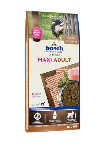 bosch HPC Maxi Adult Hundetrockenfutter für ausgewachsene Hunde großer Rassen ab 25 kg 1 x 15 kg