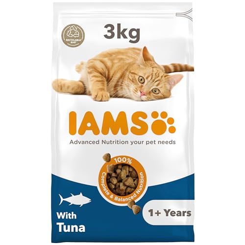 IAMS Katzenfutter trocken mit Thunfisch - Trockenfutter für Katzen im Alter von 1-6 Jahren 3 kg