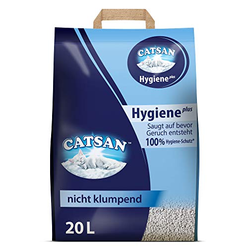  Hygiene plus Nicht klumpendes Hygienestreu natürliche weiße Körnchen Extra Mineralschutz 1x 20 l