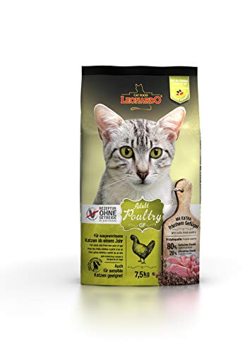 Leonardo Adult GF Poultry 7 5kg Katzenfutter Getreidefreies Trockenfutter Alleinfuttermittel ausgewachsene Aller Rassen ab 1 Jahr