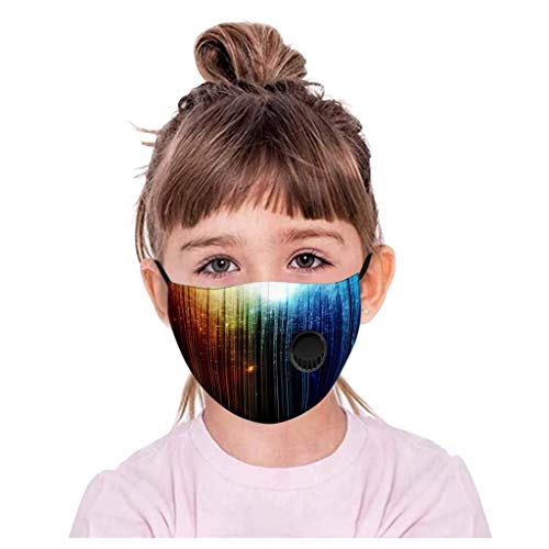 riou Kinder Ventil Atmungsaktive Staubdicht Motiv Multifunktional Schlauchschal Halstuch für Junge Mädchen