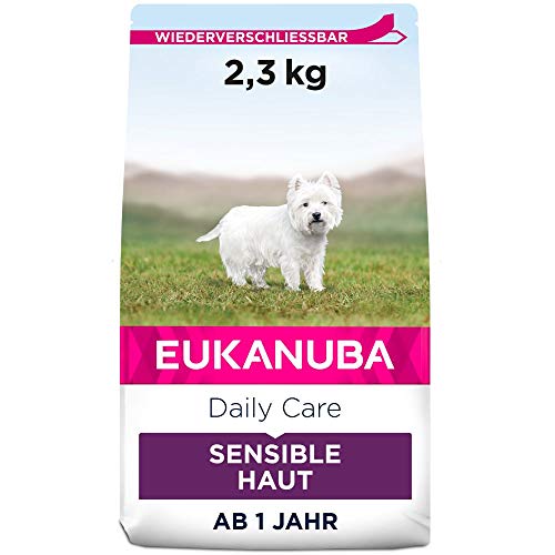 Spende - Eukanuba Daily Care Sensitive Skin Hundefutter - Trockenfutter für Hunde mit sensibler Haut Hyoallergenes Futter mit Fisch 2.3kg