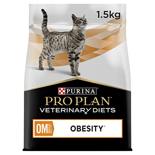 Purina PRO PLAN Veterinary Diets OM St Ox Obesity Management Katze 1500 g Trockenfutter für Katzen Zur Unterstützung bei Gewichtsproblemen Hoher Proteingehalt