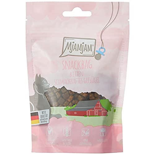 MjAMjAM   Premium Snack für Kitten   Snackbag   Kitten schmackhaftes Geflügel 1er Pack 1 x 125 g naturbelassen ganz ohne synthetische Konservierungsstoffe