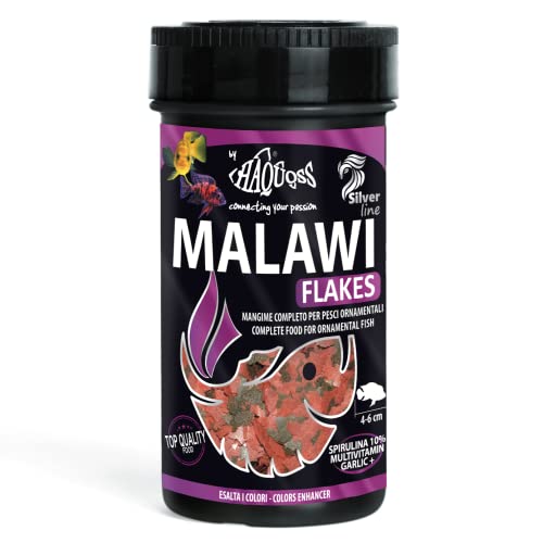 Haquoss Fischfutter mit hohem Proteingehalt Malawi-Flocken 250 ml 40 g