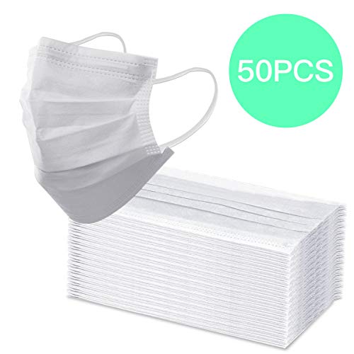 50 Stück Einweg OP Maske Mundschutz Staubschutz Infektionsschutz Schutzmaske Atemschutzmaske Weiß