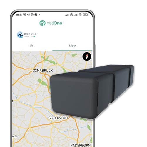 Tracker GPS für Drohnen Autos notiOne miniPRO Diebstahlalarm Mini-GPS-Tracker KEIN Abonnement kostenlose App Echtzeit-Präzisionsverfolgung und Geofencing