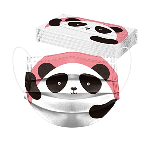 Mädchen Jungen Disposable Mundschutz Masken 20 stück Kinder 3-lagig Atmungsaktiv Panda Motiv Disposable Non-Woven Mundmaske Multifunktionstuch Bandana Halstuch Schals 95sCloud777 A 20PCS