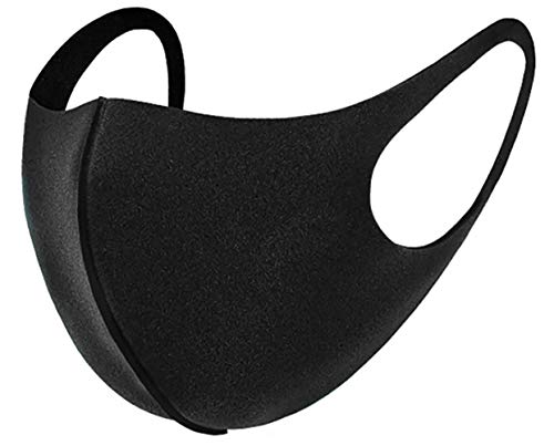 10x Mundmasken für Freizeit Sport Training Staub Pollen Gesichtsmaske Fashion Gesichtsschutz Face Masks Sportmaske waschbar Q schwarz